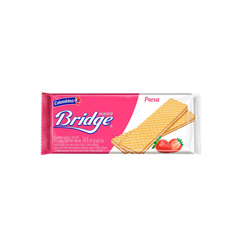 GALLETA BRIDGE FRESA 10 UND