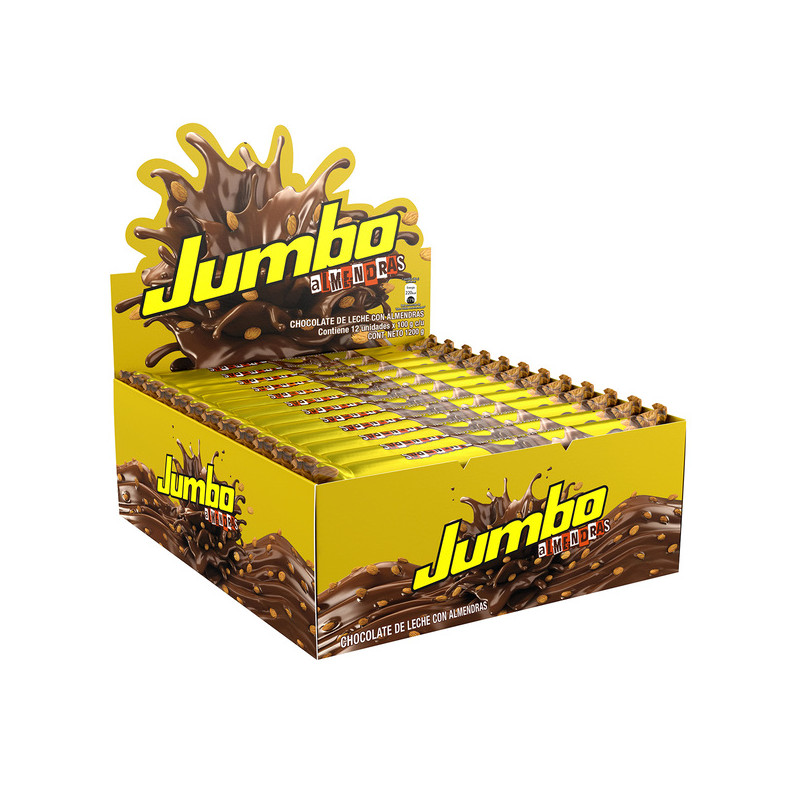 CHOCOLATINA JUMBO ALMENDRA GDE 12 UND