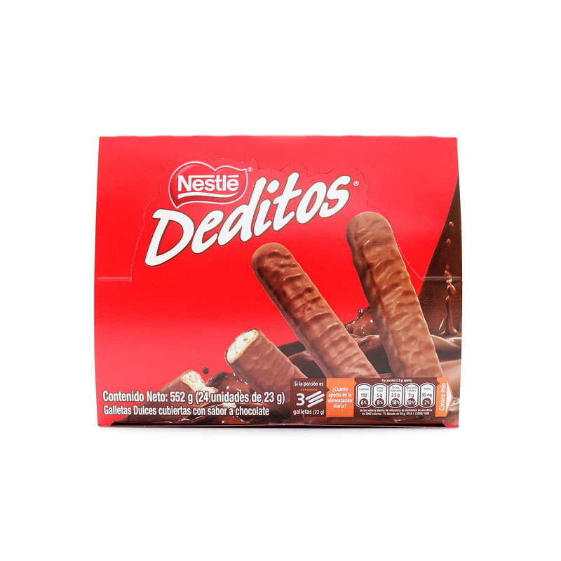 DEDITOS DE CHOCOLATE 23 GR 24 UND                 