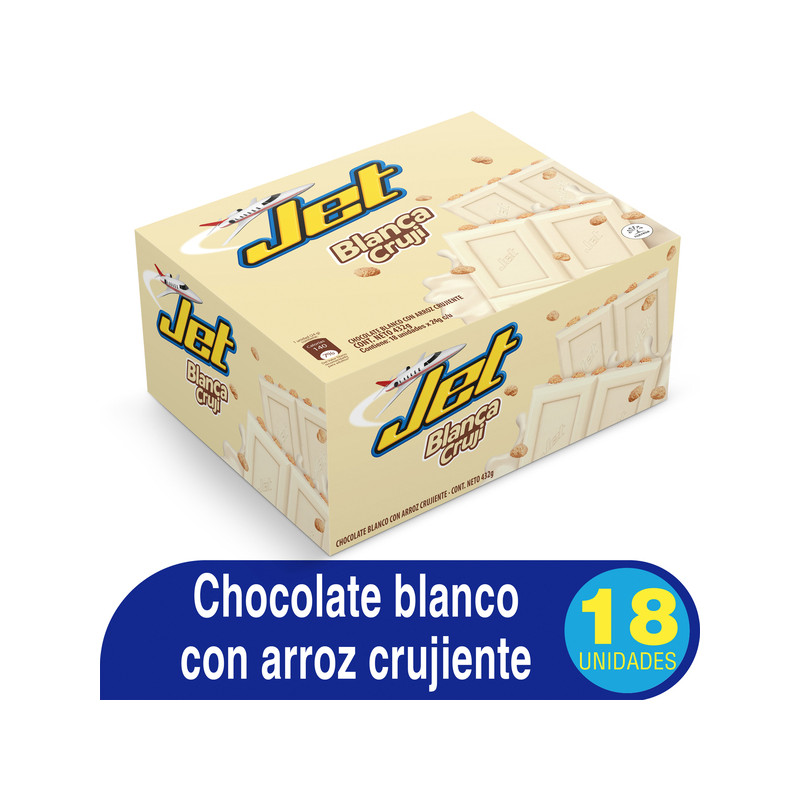 CHOCOLATINA JET BLANCA 18 UND 120024