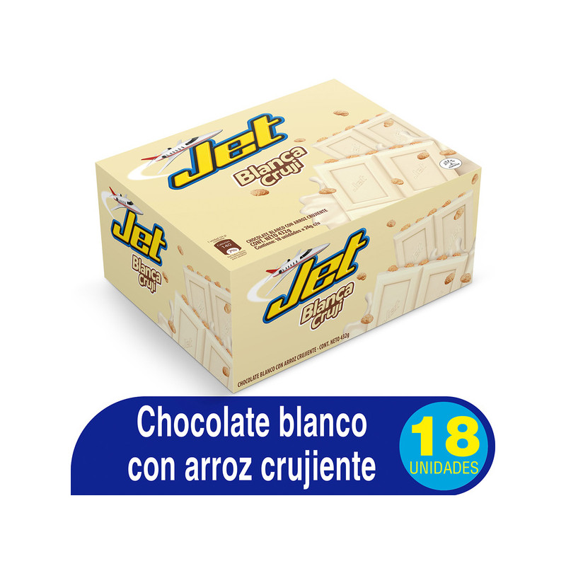 CHOCOLATINA JET BLANCA 18 UND 120024