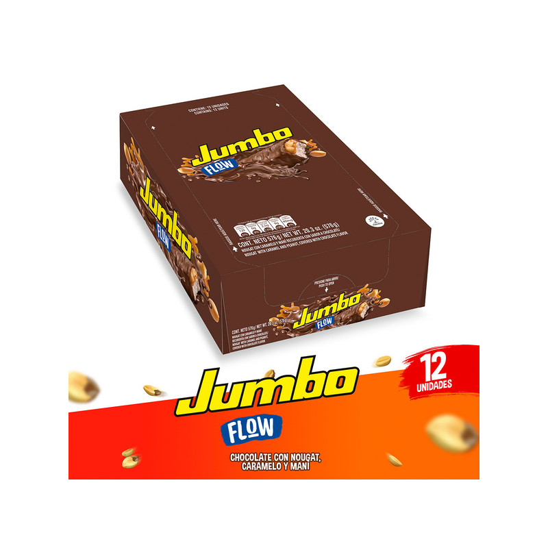 CHOCOLATINA JUMBO FLOW 12 UND 576 GRAMOS
