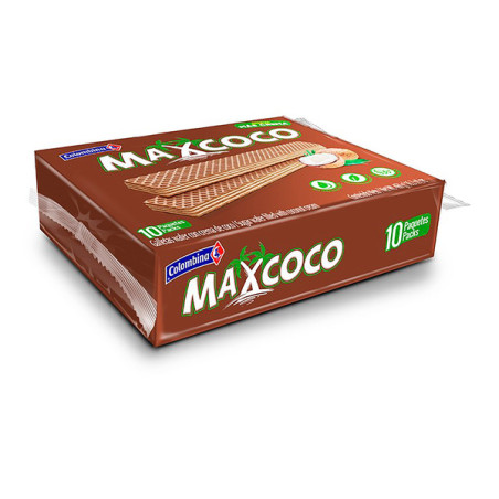 GALLETA MAX COCO WAFER 10 UNIDADES