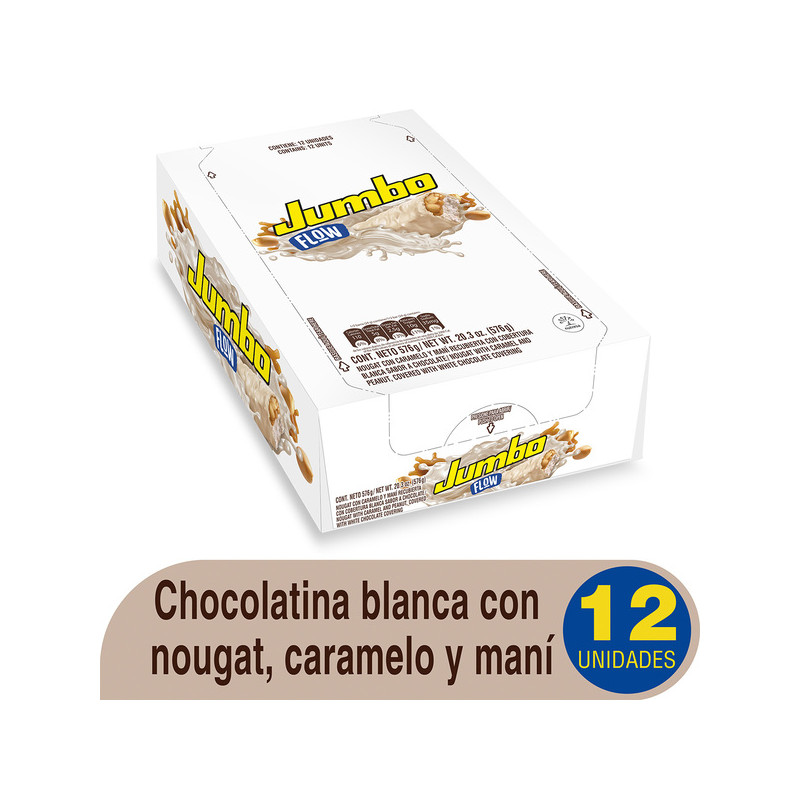 CHOCOLATINA JUMBO FLOW BLANCA 12UND 576G