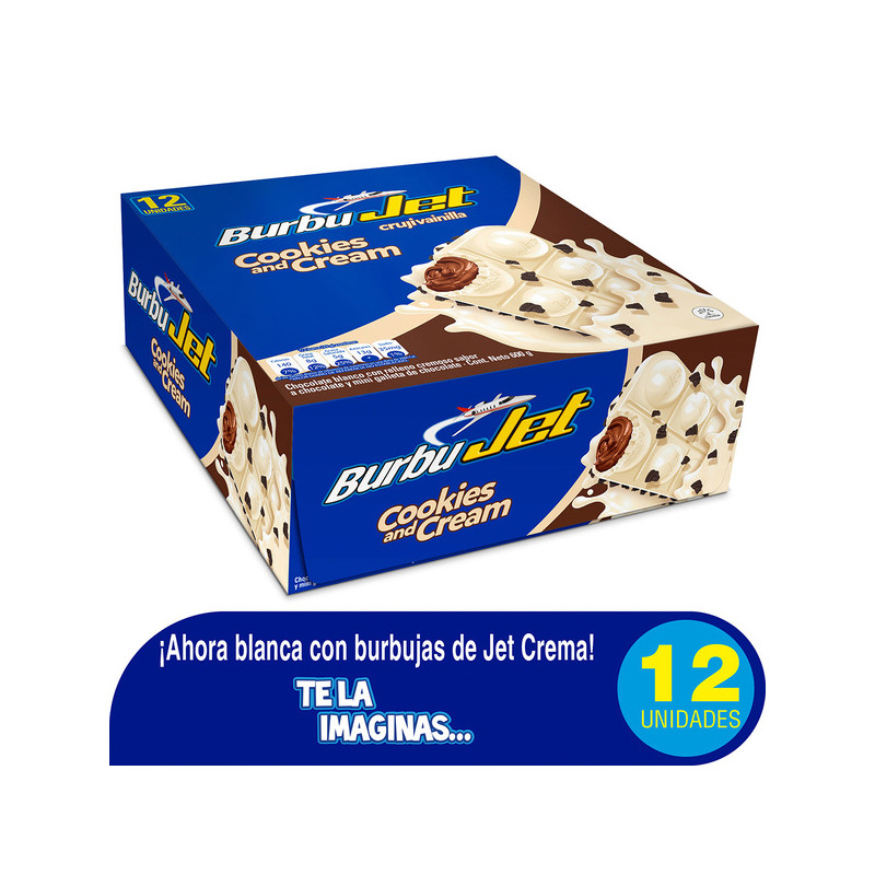 CHOC.JET BURBUJET BLANCA 50 GR 12 UNDS