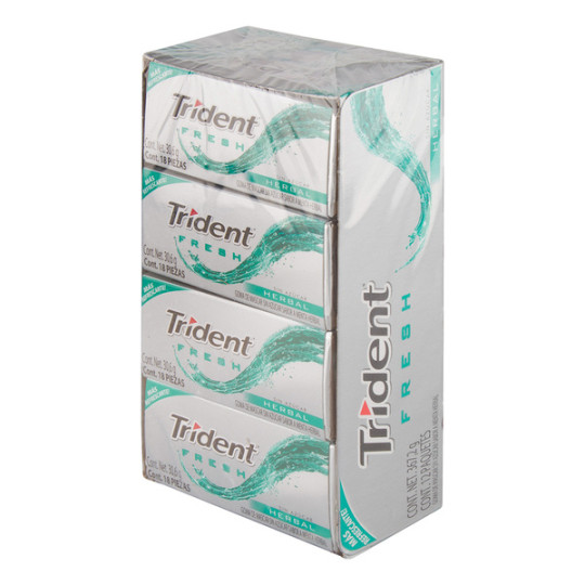 CHICLE TRIDENT EVUP FRESH HERBAL 12 UND