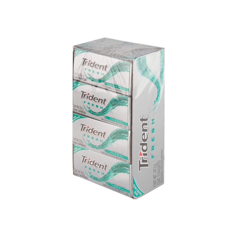 CHICLE TRIDENT EVUP FRESH HERBAL 12 UND