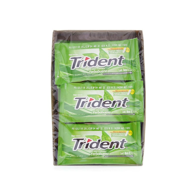 TRIDENT 5S YERBABPOS DISPLAY 18 UD 8.5G