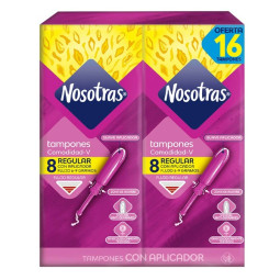TAMPON NOSOTRAS APLICADOR REGULAR 16 UND
