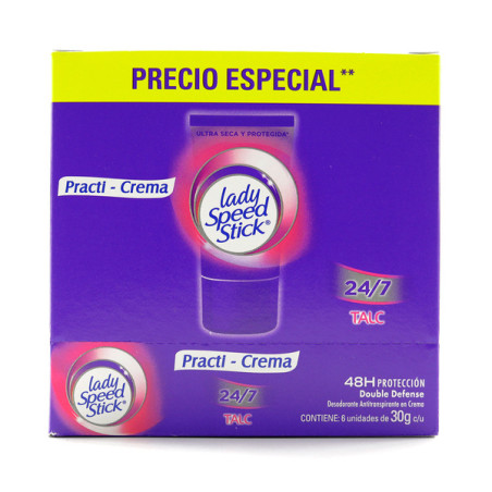 DTE.LADY S.S.TALC PR.CREMA 30GR 6UND P.E
