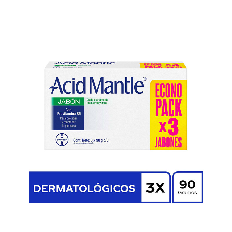 3 JABONES ACID MANTLE 90GR ECONOPACK