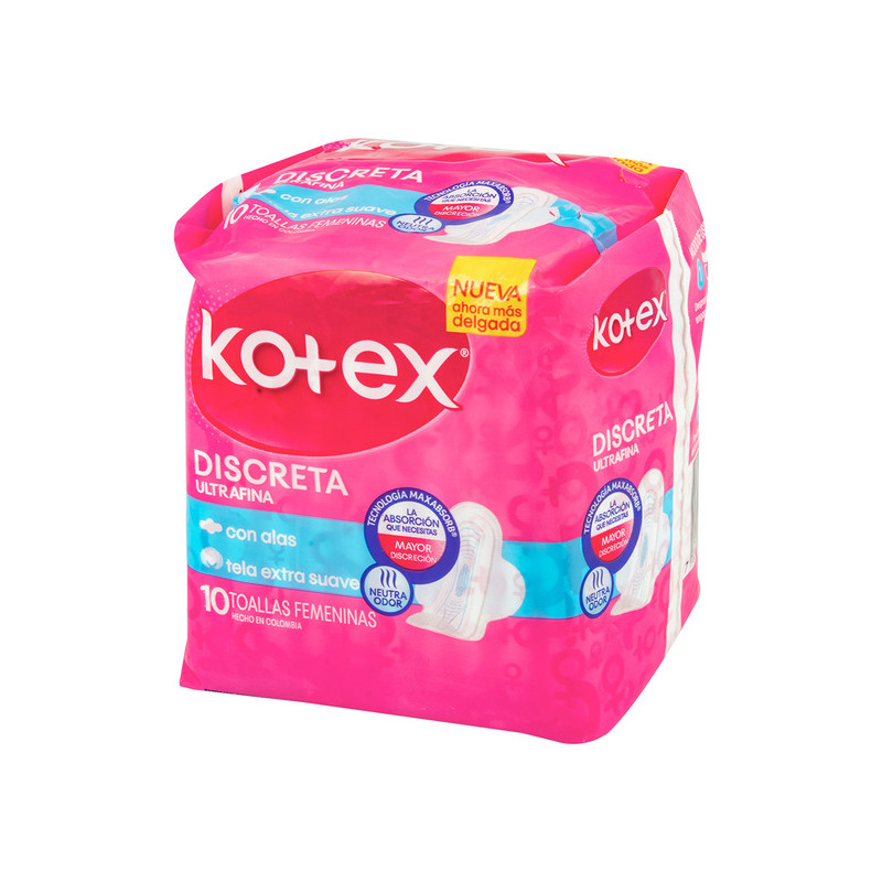 TOA.KOTEX DISCRETA TELA 10 UND                    