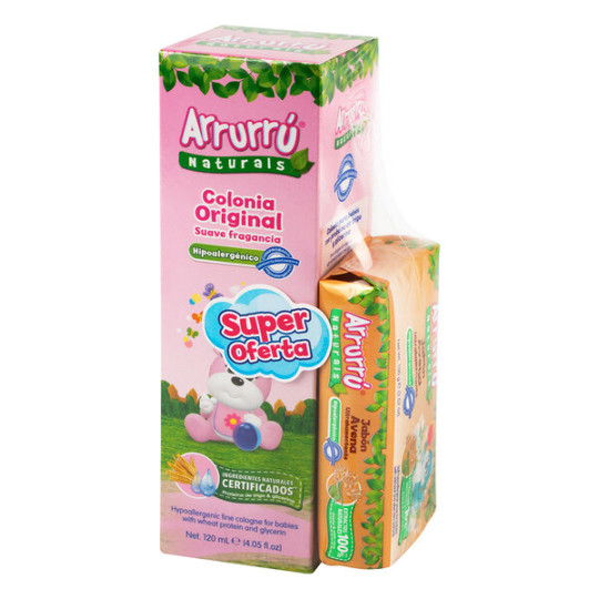 COLONIA ARRURRU ROSADA 120 ML  JABON