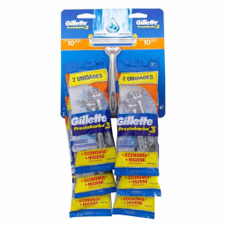 MAQ.PRESTOBARBA GILLE. 3 6 BOLSAS X 2UND
