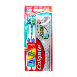 2 CEP.COLGATE 360 TWINPACK TOT.75 ML MED