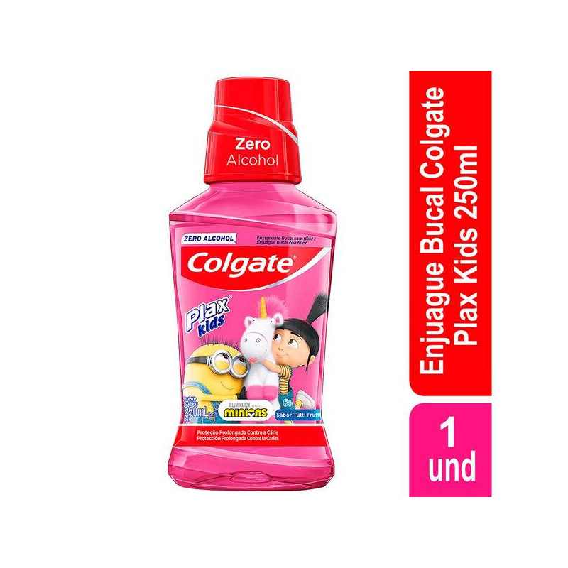 ENJ. COLG. PLAX KIDS AGNES MINIONS 250ML