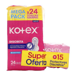 TOA.KOTEX DISC. MEGA PACK 24UND 15 PROT           