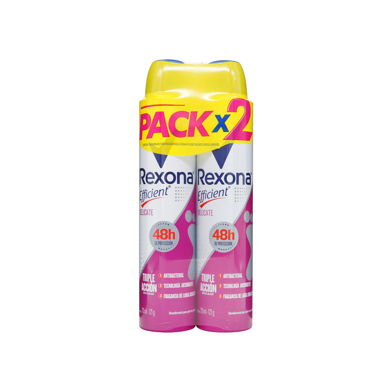 2 DTE.SPR.REXONA EFFICIENT DELICAT 210ML