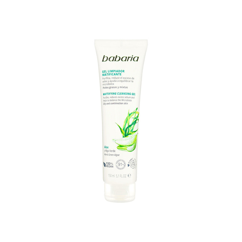 GEL BABARIA LIMPIADOR MATIFI.ALOE 150 ML