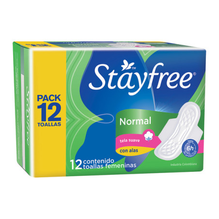 TOA.STAYFREE ESP.ALAS PACK 12 UND