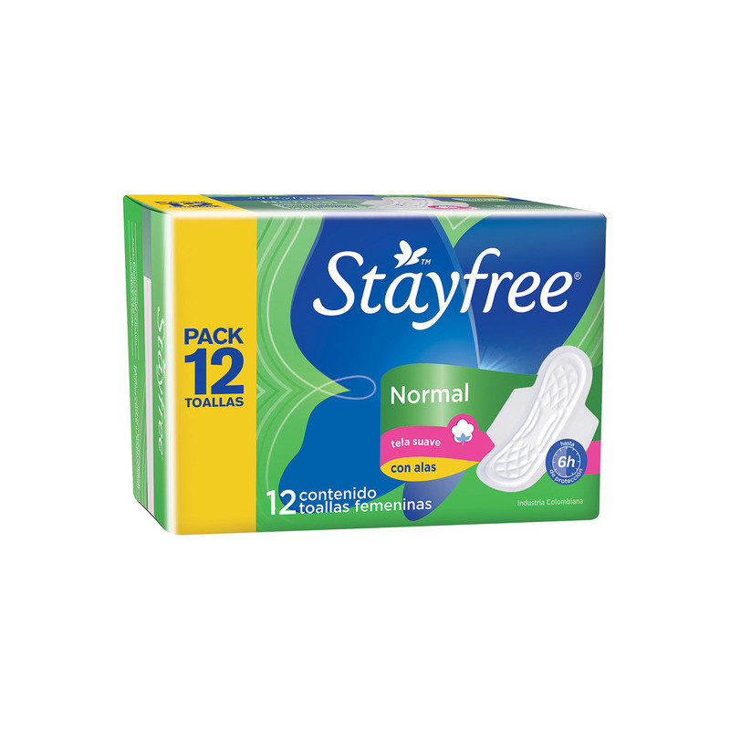 TOA.STAYFREE ESP.ALAS PACK 12 UND
