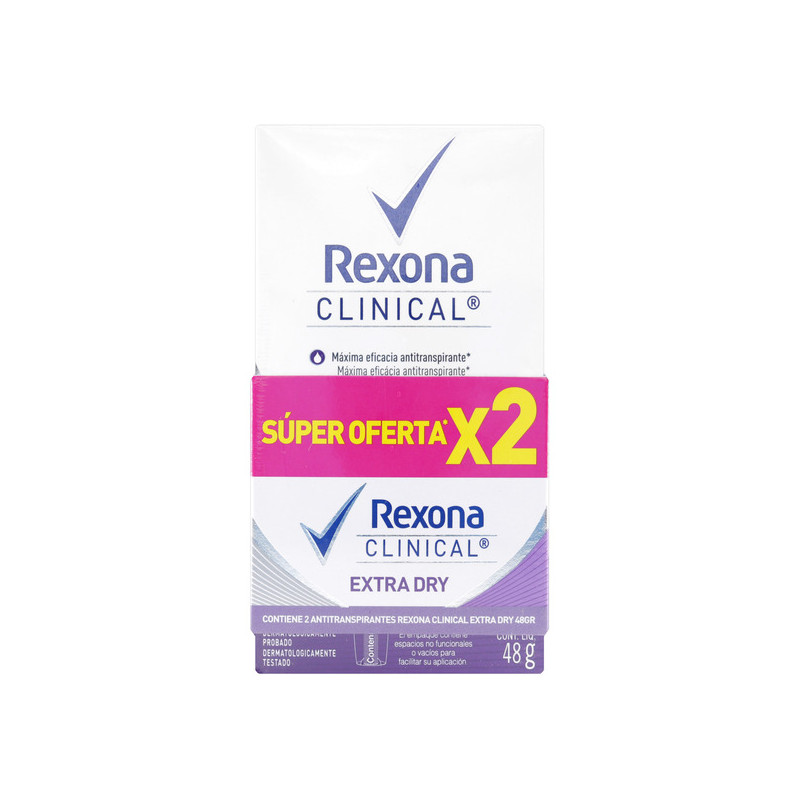 2 DTE REXONA EXTRA DRY WOM 48 S.O