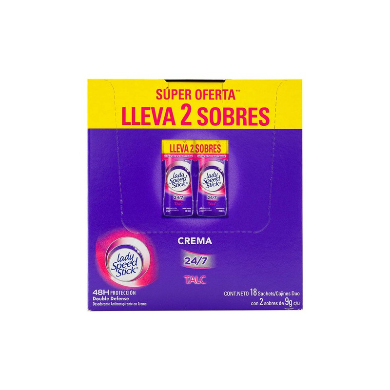 DTE.LADY SP.TALC CRE.DUO 9GR 18 SBS .S.O