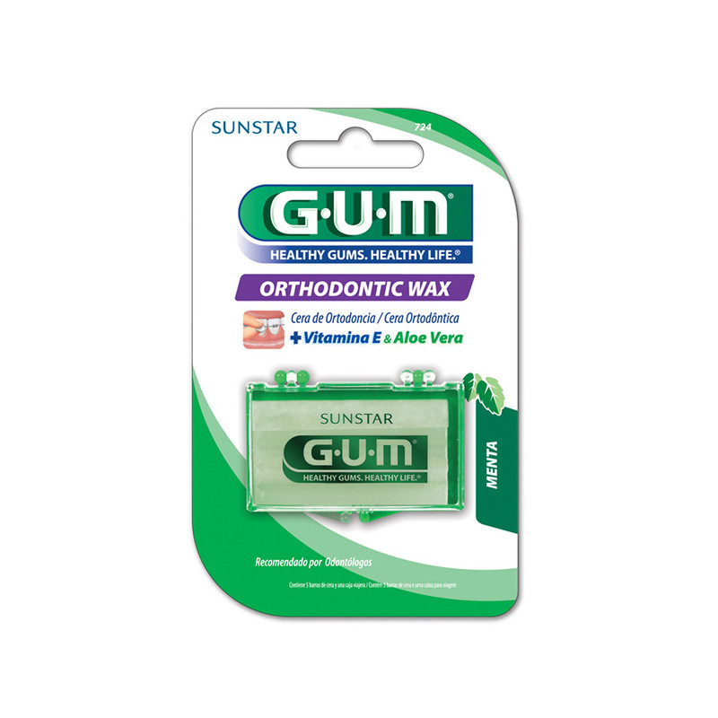 CERA DE ORTODONCIA ALOE GUM 5 BARRAS