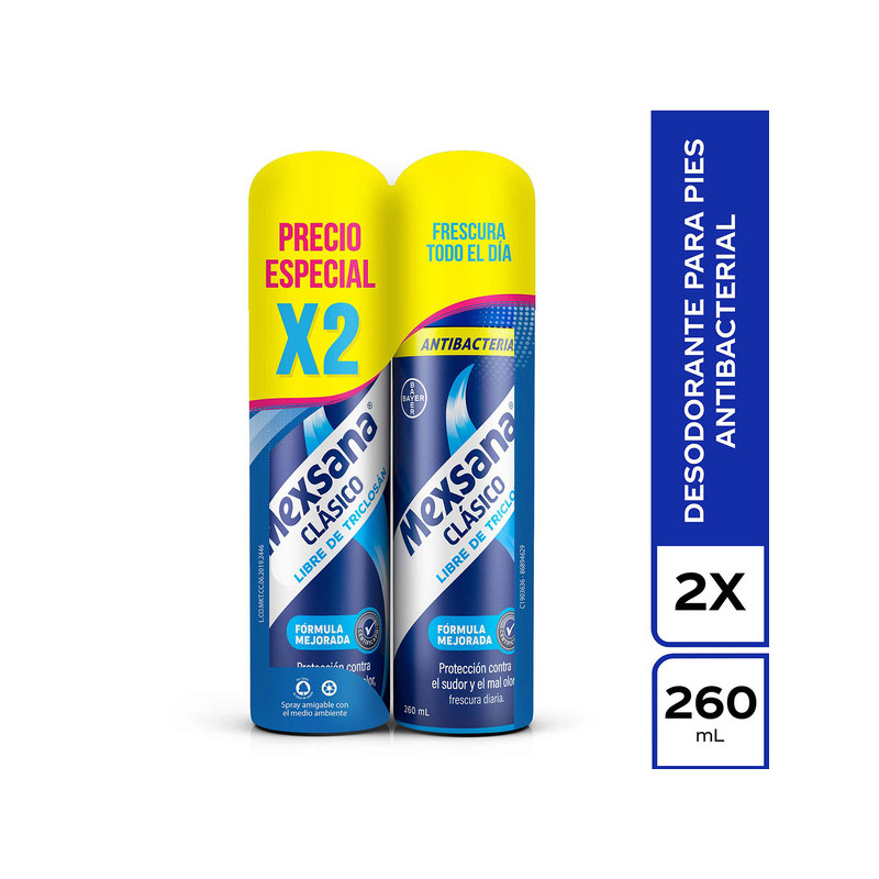 2 DTE.MEXSANA CLASICO SPRAY 260 ML. P.E.