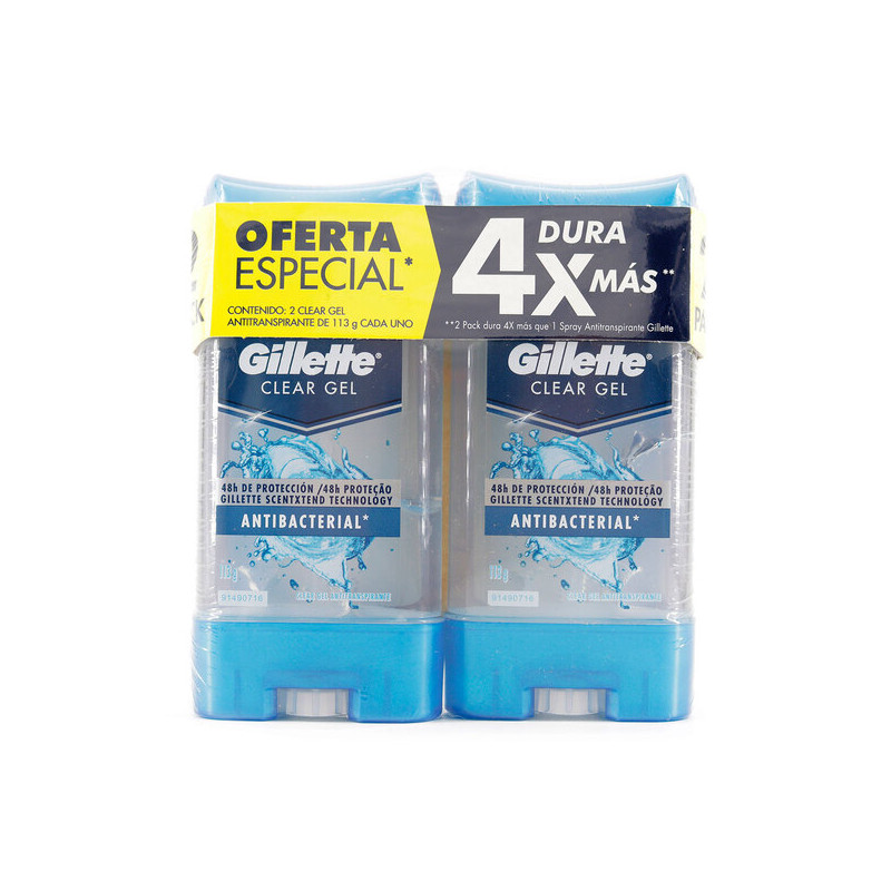 2 DTE GILLETTE CLEARGEL PROT.ANT.113PACK