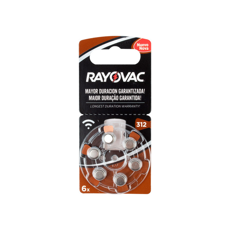 PILA AUDICION RAYOVAC TAMANO 312 X 6 UND