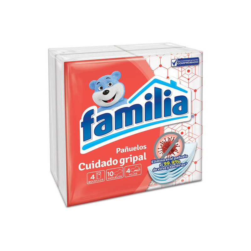 PANUELOS FAMILIA CUIDADO GRIPAL 4 UND