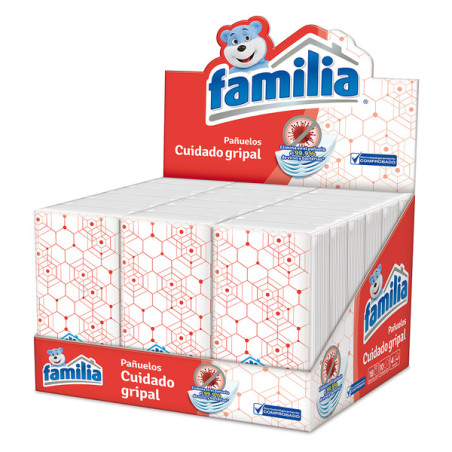 PANUELOS FAMILIA CUI.GRIPAL BANDEJ 18UND