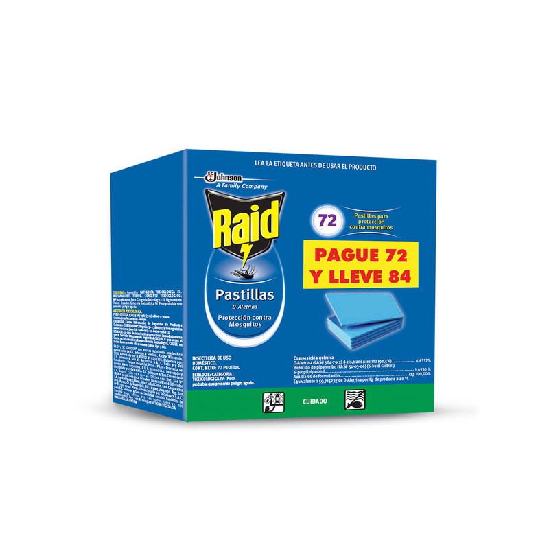 RAID PASTILLAS 72 UND GTS 12 PASTILLAS