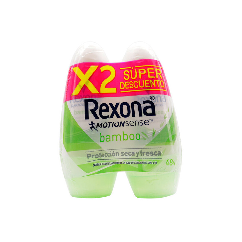 2 DTE.REXONA ROL. BAMBOO 50 ML S.O. M