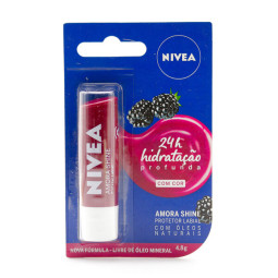 PROT.LABIAL NIVEA BLACKBERRY SHINE MORA