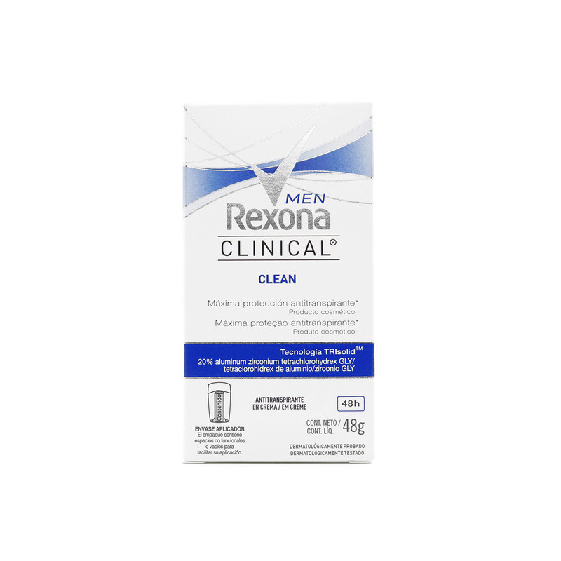 DTE.REXONA CLIN CREMA CLEAN MEN 48 GR H