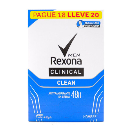 DTE.REXONA CLINICAL 8.5GR M.PACK 20SBS H