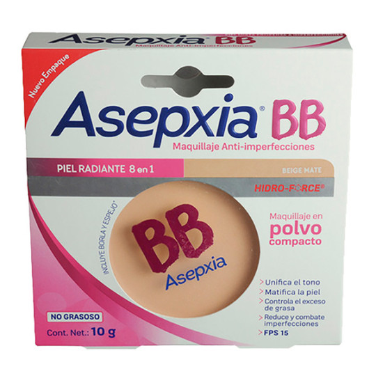 POLVO COMP.ASEPXIA BB BEIGE MATE(SF)