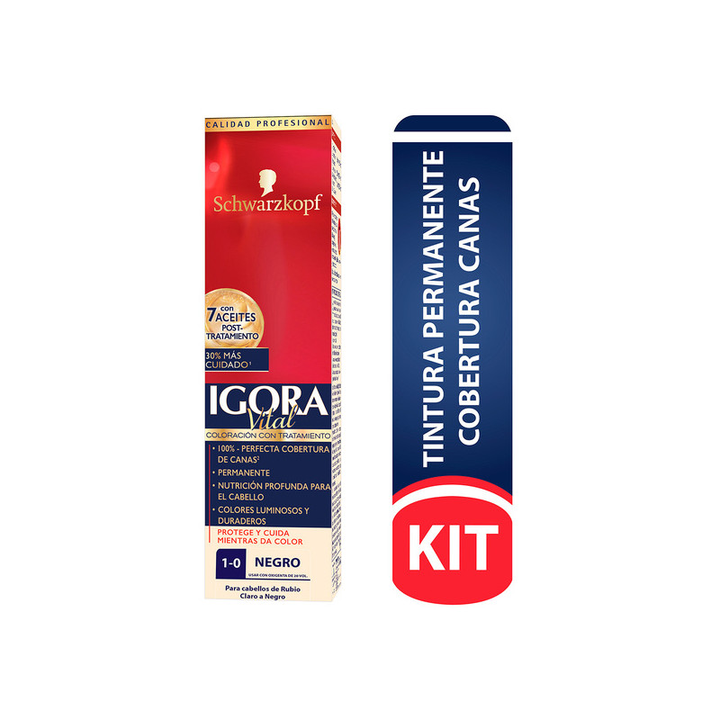 IGORA VITAL TUBO 1-0 NEGRO