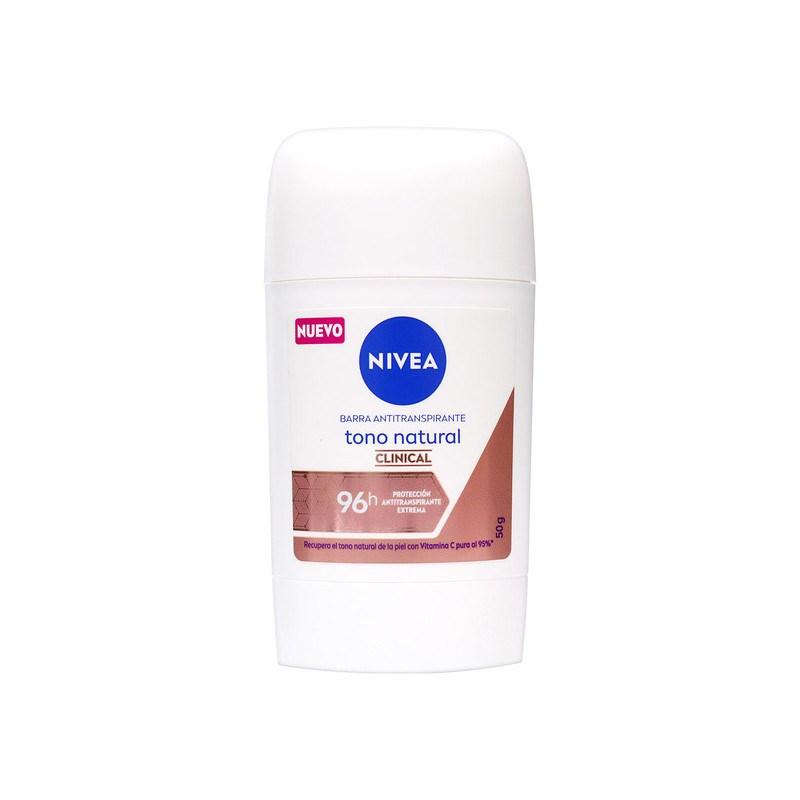DTE NIVEA TONO NATURAL CLIN. BARRA 50 ML