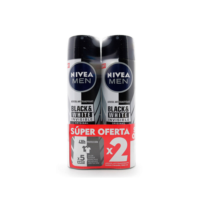 2 DTE NIVEA SPR.BLA.WH.H.150ML.SUP.DTO.