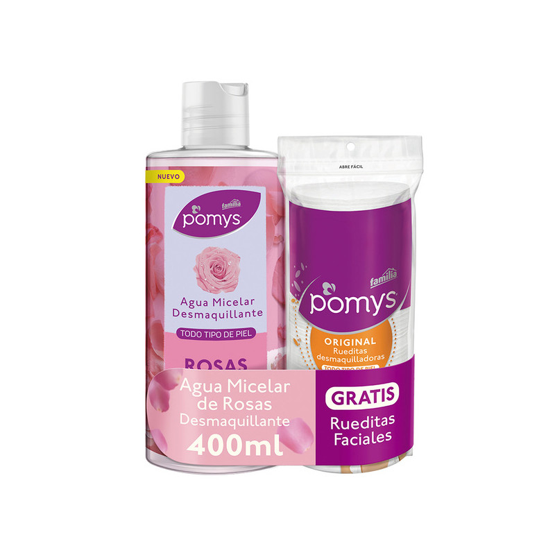 AGUA MICELAR ROSAS 400 ML GTS POMYS RUE.