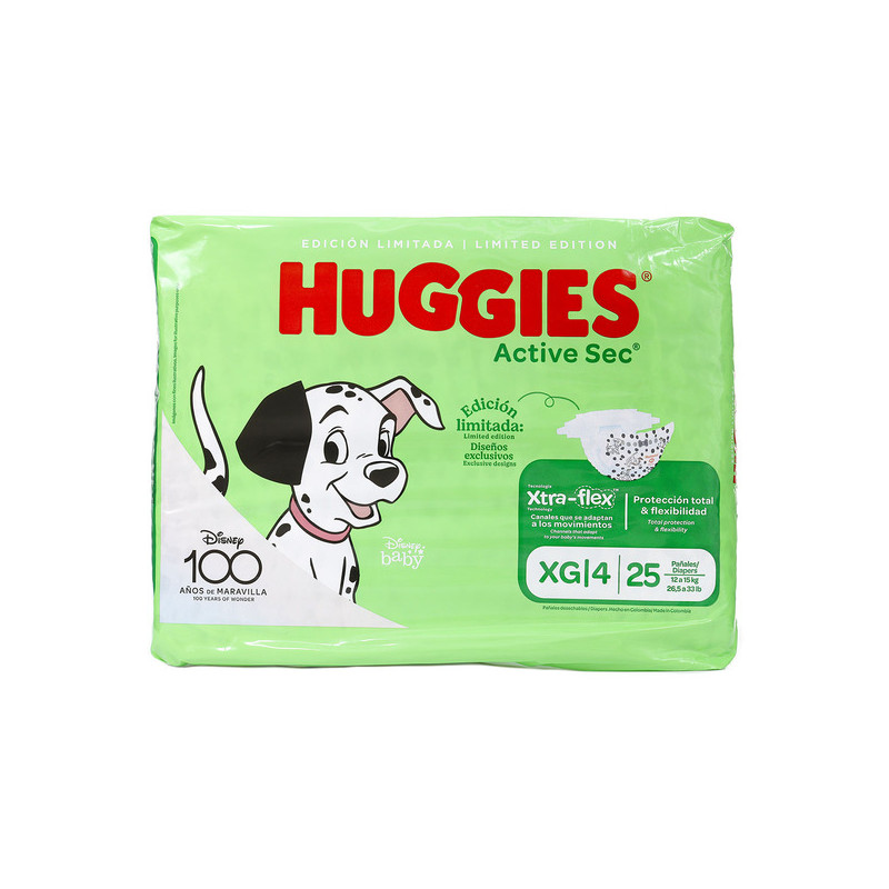 PAN.HUGGIES ACTIVE SEC ET.4 XG 25 UNDS