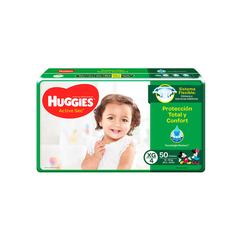 PAN.HUGGIES ACTIVE SEC ET.4 XG 50 UND