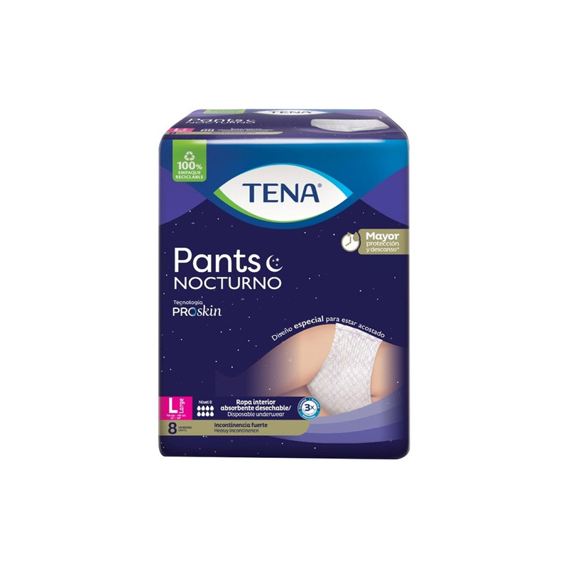 PAN.TENA PANTS NOCTURNO LARGE 8 UNDS