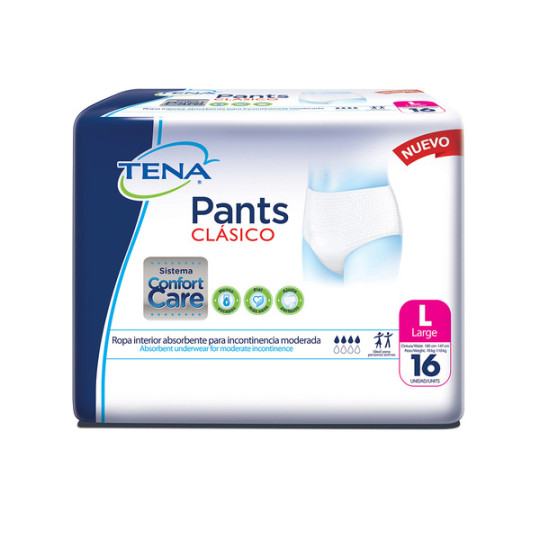 TENA PANTS CLASICO LARGE  16 UND