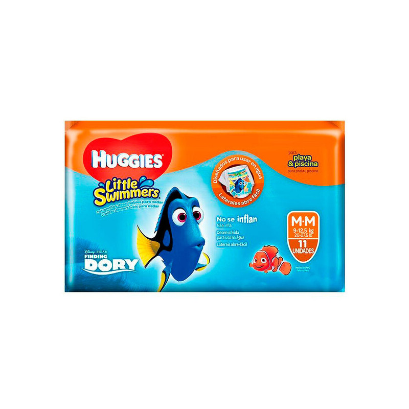 PAN.BANO HUGGIES LITTLE SWIME.P-M 11 UND