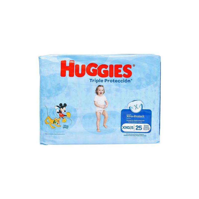 PAN.HUGGIES TRI.PROTECCION ET.XXG 25 UND