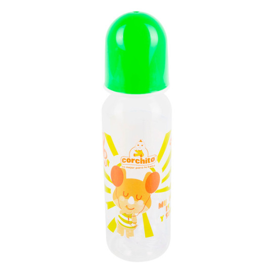 BIBERON CORCHITO DECORADO 8 OZ